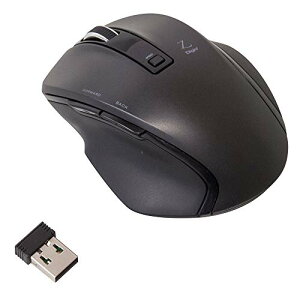 Digio2 ���ɂ̃J�^�` 2.4GH���C�����X�}�E�X 5�{�^�� Blue LED S�T�C�Y �u���b�N Z7498