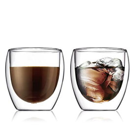 BODUM ボダム グラス コップ タンブラー PAVINA パヴィーナ ダブルウォールグラス 250ml 2個セット 保温保冷性 二重構造 耐