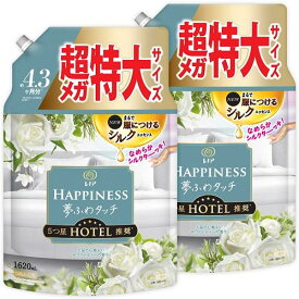【まとめ買い】[大容量] レノア ハピネス 夢ふわタッチ 柔軟剤 ホワイトティー 詰め替え 1620mL×2袋