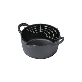 パール金属 鍋 天ぷら鍋 16cm 鉄鋳物製 IH対応 オーブン調理対応 スプラウト HB-6478