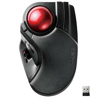 エレコム マウス ワイヤレス (レシーバー付属) トラックボール 大玉 8ボタン チルト機能 ブラック M-HT1D…