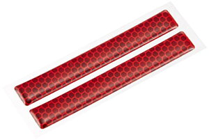 エーモン(amon) 反射プロテクター(レッド) 粘着剤付 幅13mm×長さ95mm×厚さ2mm 2枚入 V739