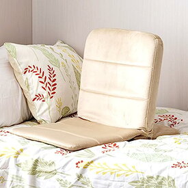 ドウシシャ いつでもどこでも背もたれコンパクト座椅子 ベッド上 オシャレでかわいい 薄型 軽量 スリム 折り畳み収納可 背もたれ 14段階リクラ