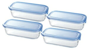 iwaki(CL) ϔMKX ۑe o^[P[X ANAu[ ` M 500ml ×4Zbg pbN&W KBC3246-B