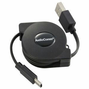 �I�[���d�@ AudioComm �^�C�vC�P�[�u�� �[�d�R�[�h ���掮 USBTypeC/USBTypeA 0.8m �u���b�N SMT-L08MC