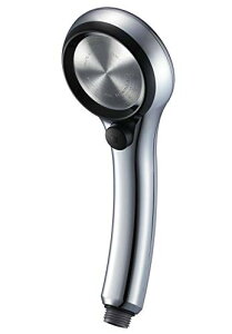 SANEI(サンエイ) シャワーヘッド レイニーメタリック 手元ストップ 節水率50% 極細水流 勢いアップ 黒 PS313-81XA-CD