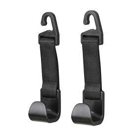セイワ(SEIWA) 車内用品 ショートシートフック 2本入り IMP129 買い物フック 耐荷重7Kg ベルト長さ調整機能付き【.co.jp