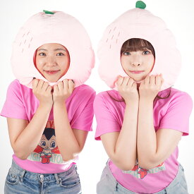【吉祥寺良品】かぶりもの 桃 可愛い おもしろ 人気 帽子 コスプレ 仮装 桃キャップ 宴会・余興・お笑い ハロウィン クリスマス SNS映え