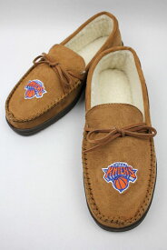 FOREVER COLLECTIBLES / "NEWYORK KNICKS" ROOM SHOES / light brown