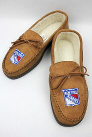FOREVER COLLECTIBLES / "NEWYORK RANGERS" ROOM SHOES / light brown