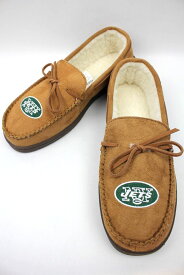 FOREVER COLLECTIBLES / "NEWYORK JETS" ROOM SHOES / light brown