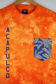 ACAPULCO GOLD(アカプルコゴールド) / "ACAPULCO ARMY" POCKET TIE-DYE Tee / orange　タイダイTシャツ