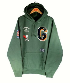 ACAPULCO GOLD / "APPLIQUE" SWEAT HOODIE / forest green