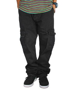 PRO CLUB (�v���N���u) / HEAVY WEIGHT RELAXED FIT DENIM CARGO PANTS / black