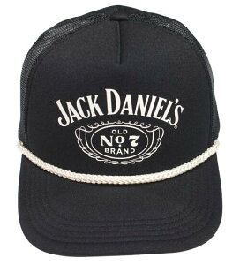 AMERICAN NEEDLE × JACK DANIEL'S / ROPE TRUCKER CAP / black�@�@�A�����J���j�[�h���@�W���b�N�_�j�G���@�X�i�b�v�o�b�N�L���b�v