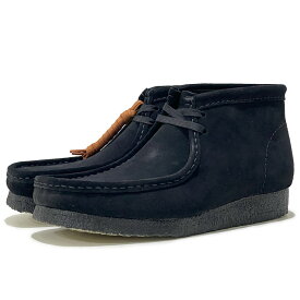 CLARKS クラークス ワラビー ブーツ メンズ Wallabee Boot 26155517 Black Suede 【BLK / 24.5cm-26.5cm】 ブラック スウェード スエード レザーシューズ