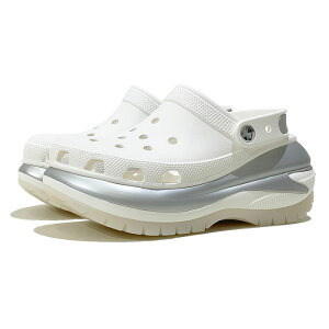 crocs MEGA CRUSH METALLIC CLOG NbNX K NbV ^bN NbO T_ 210368 138 White Solver yWHTSLV / 22cm-28cmz zCg Vo[  `L[\[ jZbNX Y f