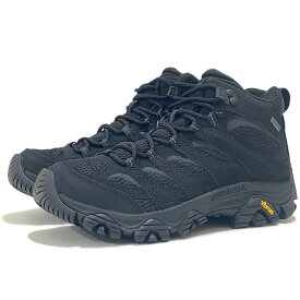 MERRELL メレル モアブ 3 シンセティック ミッド ゴアテックス ウィメンズ MOAB 3 SYNTHETIC MID GORE-TEX J500424 BLACK / BLACK【BLK / 23.0cm-25.0cm】 ブラック / ブラック 透湿 防水 アウトドア トレッキング スニーカー レディース