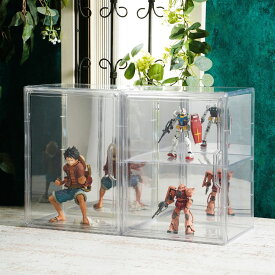 15％OFFクーポン【UVカット99.2％】コレクションケース【背面ミラー仕様】仕切り板 2枚付き 高さ3段階調整 HYPE GUARD®【公式】【2024年最新モデル】【マグネット付き前扉】 フィギュア ガンプラ ディスプレイ ケース 大型 組立簡単