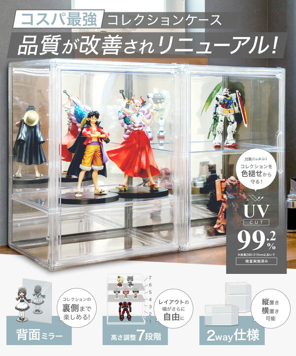 楽天市場】【UVカット99.2％】フィギュアケース 【7段階調整 