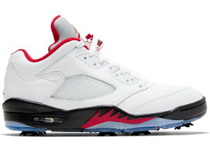 10/10y1000~N[|szJordan iCL GA W[_ 5 g [ St t@CAbh (Vo[ ^) 5 Retro Low Golf ""Fire Red (Silver Tongue)"" GA W[_ 5 g St CU4523-