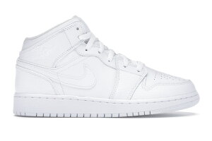 y1000~N[|szNike GS GAW[_1 ~bh ""gv zCg"" Jordan 1 Mid ""Triple White Tumbled Leather (GS)"" iCL iCL GAW[_1 ~bh 554725-130 l LbYf
