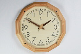 【New!!】　「キコリの時計」　木の電波時計　【森の電葉時計　（大）】　新築祝　結婚祝　壁掛時計