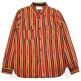 サムライジーンズ ドランクストライプ ネルワークシャツ SDN23-01 ネルシャツ 長袖シャツ