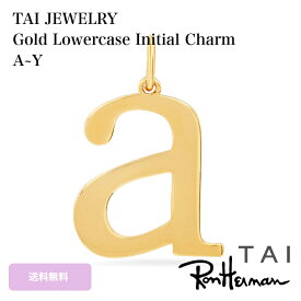 【送料無料】TAI JEWELRY 英小文字 イニシャル チャーム キラキラ パーツ アルファベット ゴールド イニシャルチャーム ブランド バック シンプル 推し活 ギフト 英字 英語 ロンハーマン ペンダントチャーム イニシャルペンダントトップ ネックレストップのみ T-3723