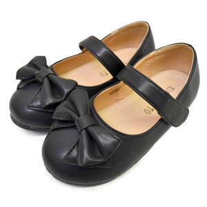 【即納】フォーマルシューズ ストラップシューズ 子供 靴 女の子 黒 リボン 発表会 結婚式 入学式 卒業式 OB81229 キッズ/ジュニア 合皮/ラウンドトゥ/マジックテープ ピンク/ブラック 25(16cm)-26