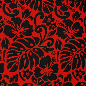 【即納】【アウトレット生地】生地 ハワイ柄 ハワイアン柄生地(約113cm巾x2mカット済) 布 柄 ハワイアンプリント生地 ハイビスカス モンステラ 葉 パウスカート生地 クッションカバー 綿混 レ