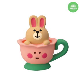 ティーカップうさぎ ピンク イエロー 春 置物 雑貨 コンコンブル concombre お茶会 童話