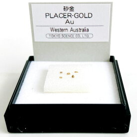砂金（オーストラリア） 鉱物 標本 東京サイエンス ミニ鉱物標本 ケース入り