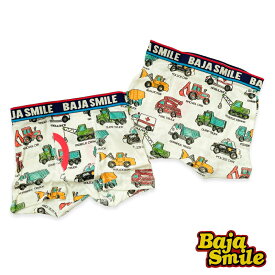 ☆6枚+追跡可能メール便選択で送料無料☆BAJAトランクス 2161609 / 働く車柄[BAJA SMILE][バハスマイル][男の子][下着][小物]