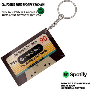 ��26SS��SD �A�N���� ���� CLIFORNIA SONG SPOTIFY KEYCHAIN �J���t�H���j�A �\���O �L�[�z���_�[ Spotify �R�[�h�A�g ��l ���f�B�[�X ��̓� �����Y ���̓� �j�̎q ���̎q