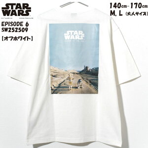 Star Wars 【スター・ウォーズ エピソード6 ジェダイの帰還】R2-D2 C-3PO ルーク ジャバ・ザ・ハット 半袖Tシャツ プリントTシャツ 140cm/150cm/160cm/170cm/M/L/ 大人サイズ ジュニアサイズ キッズ スター