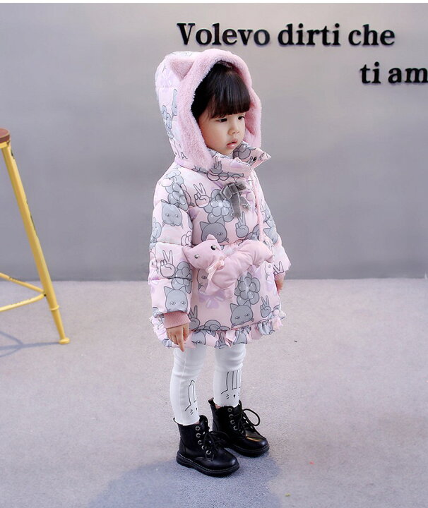 楽天市場】【ショルダー猫付き】【フード付き】子供服 【裏ボア】 猫 