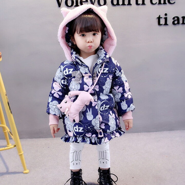 楽天市場】【ショルダー猫付き】【フード付き】子供服 【裏ボア】 猫 