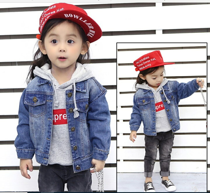 楽天市場 ジージャン 子ども服 女の子 男の子 デニムジャケット 韓国子供服 男の子 キッズ 上着 コート トップス ブラウス ジャンバー 長袖 80 90 100 110 1 子供服 アイ