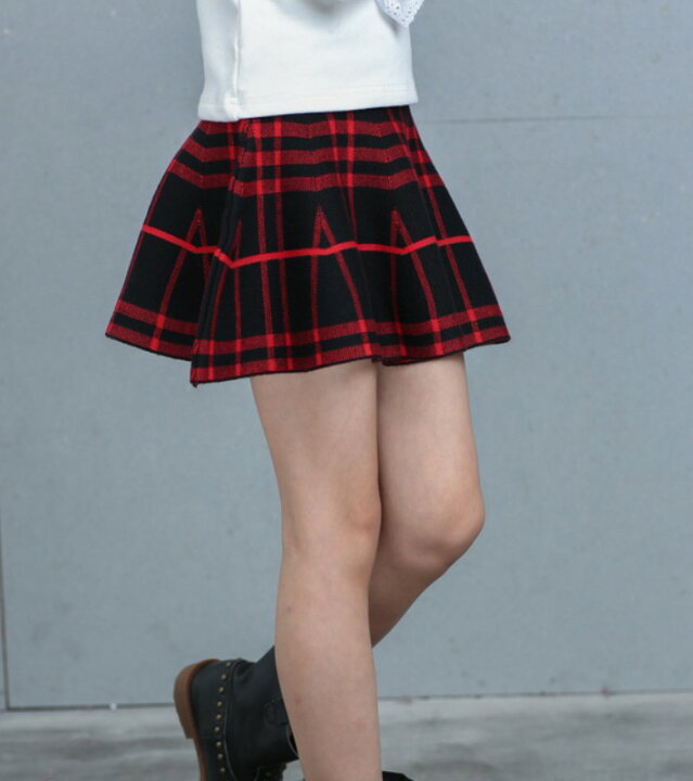 楽天市場】スカート 女の子 フレアスカート 子供服 チェック柄 ミニ丈  