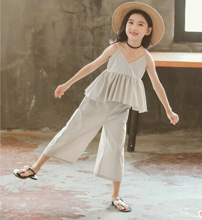 楽天市場】上下セット 子供服 2点セット キャミソール ワイドパンツ 