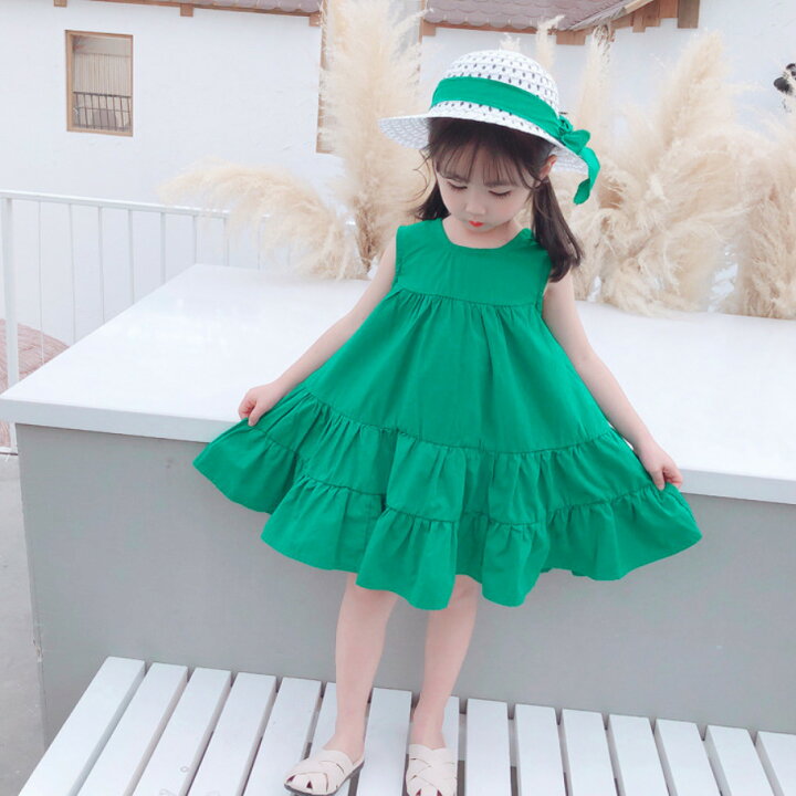 楽天市場】ワンピース 子供 フレアワンピース ノースリーブ ゆったり 