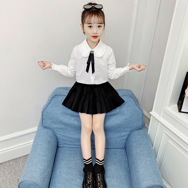 楽天市場 シャツ 子供服 女の子 白いシャツ ガールズシャツ ブラウス トップス フリル キッズ 長袖 ホワイト 韓国風子供服 卒園式 七五三 入学式 卒業式 結婚式 フォーマルシャツ 春 秋 110 1 130 140 150 160cm 子供服 アイ