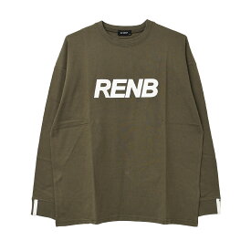 【セール】【2点までメール便対象】RENBプリントライン袖リブロングTシャツ トップス 長袖 ゆったり ビッグシルエット 子供服 男の子 小学生 中学生 ファッション キッズ ジュニア 韓国 大人っぽい ダンス 120cm 130cm 140cm 150cm 160cm