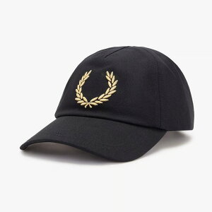 �t���b�h�y���[ FRED PERRY �X�q �{�[���h �u�����f�B���O �L�����o�X �L���b�v Bold Branding Canvas Cap HW2307 90A(�u���b�N/�V�����p�[�j��)�yGKOG�z