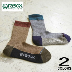ラソックス rasox ソックス 靴下 スポーツ・クルー SP140CR01 839（ミディアムグレー杢） 840（アッシュブラウン杢） ［T］［C］【GGON】
