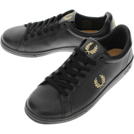 フレッドペリー FRED PERRY スニーカー B721 レザー B4290 ブラック（220）【GGOM】