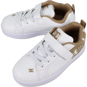【最大100%ポイントバック※要エントリー】ディーシーシューズ DC SHOES キッズ コート グラフィック ライト EV COURT GRAFFIK LITE EV ホワイト/ベージュ DK251601 WBG 子供【GJOG】