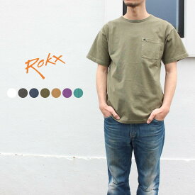 定番 ロックス ROKX ウェア エムジー ポケット Tシャツ MG POCKET TEE RXMS204063 ホワイト チャコール インディゴ オリーブ ダークカーキ エッグプラント ターコイズ ゴールド ［WA］