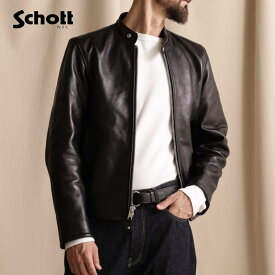 ショット Schott メンズ 70'S シングル ライダース ジャケット 70’S SINGLE RIDERS JACKET ブラック 010 7823950078 【GHFO】